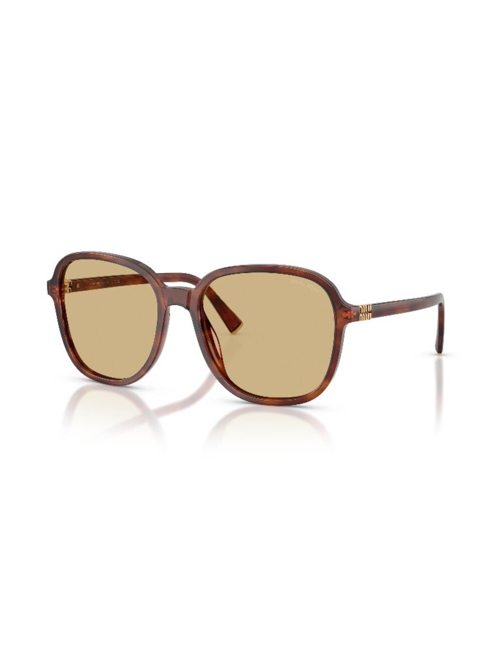 New Miu Miu Women's Sunglasses Multicolor Yellow Lens Acetate Frame MU B01S 58